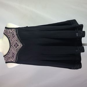 Knox Rose Embroidered and Pleated Tank Top